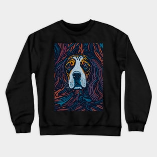 abstract expressionism beagle art Crewneck Sweatshirt